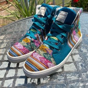 Inkkas inspired Andes style high top tennis shoes